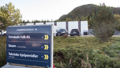 Hovedlager tekniske hjelpemidler Nærøy, foto.
